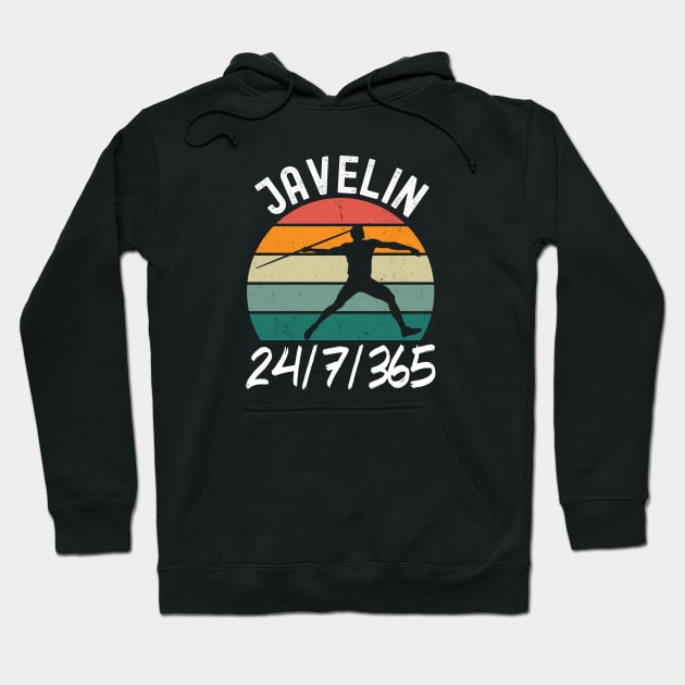 Javelin Throw 24 7 365 Hoodie by footballomatic